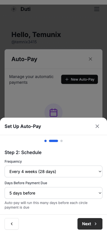 Configure Schedule